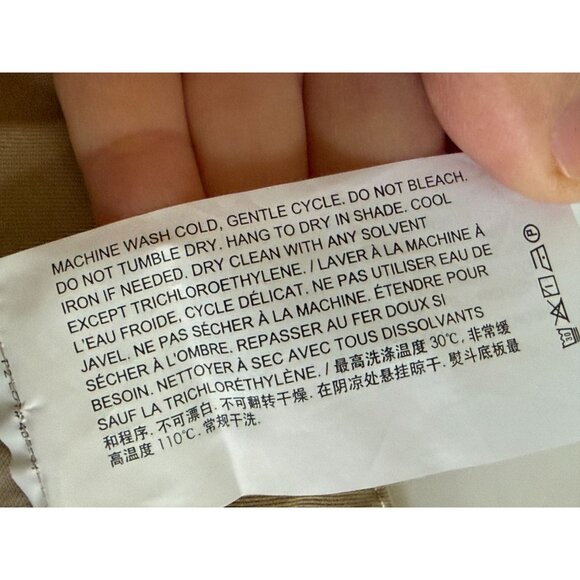 Theory Womens Classic Cotton Blend Khaki Pants Size 2 With Back Flap Pockets & B - Picture 4 of 9